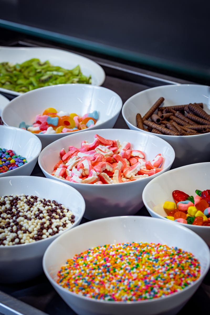 Bar de toppings para bolo